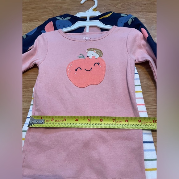 NWT, Carter’s 2-piece, girls, size 3T Cotton, footless pj’s - Picture 7 of 11